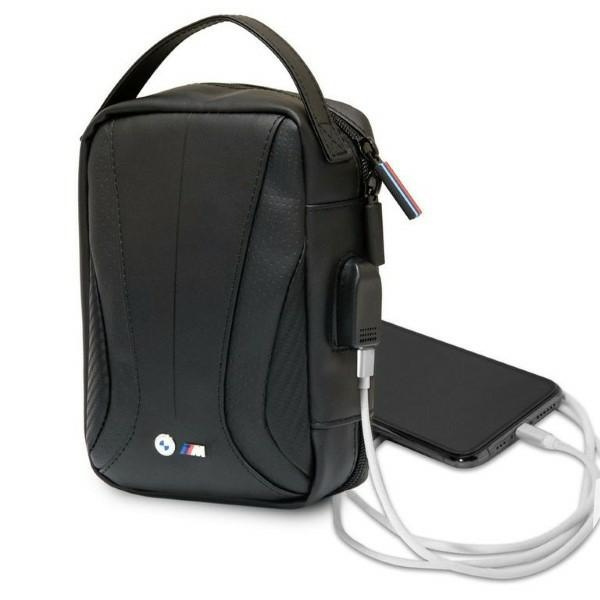 BMW Bag BMHBSPCTFK Organizzatore nero/nero in carbonio e perforato