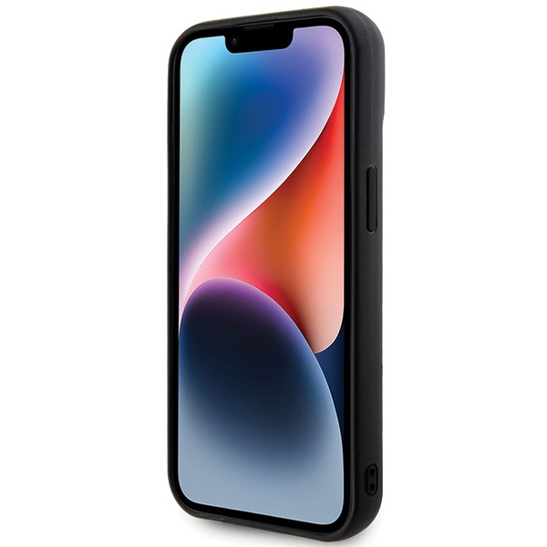 Etui Guess GUHCP15SPSQSQSK iPhone 15 6.1" czarny/black hardcase Quilted Metal Logo Case