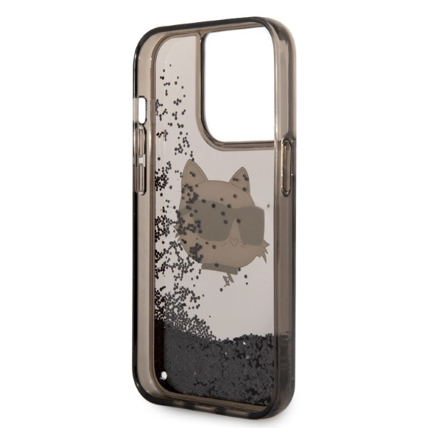 Karl Lagerfeld KLHCP14XLNCHCK iPhone 14 Pro Max 6,7" black/black hardcase Glitter Choupette Head