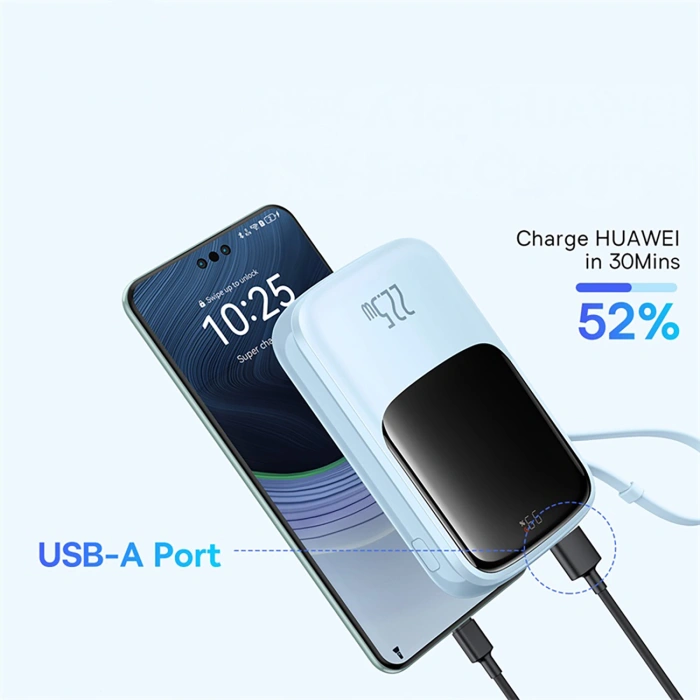 Powerbank Baseus Qpow Pro+ 22.5W 10000mAh USB-C - niebieski