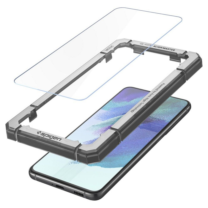 Tempered Glass Spigen Galaxy S21 FE Alm Glas.Tr 2er-Pack