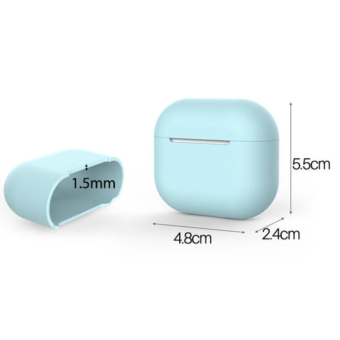 Hülle für AirPods 3 silikoneu soft case kopfhörer dunkelblau (case C)