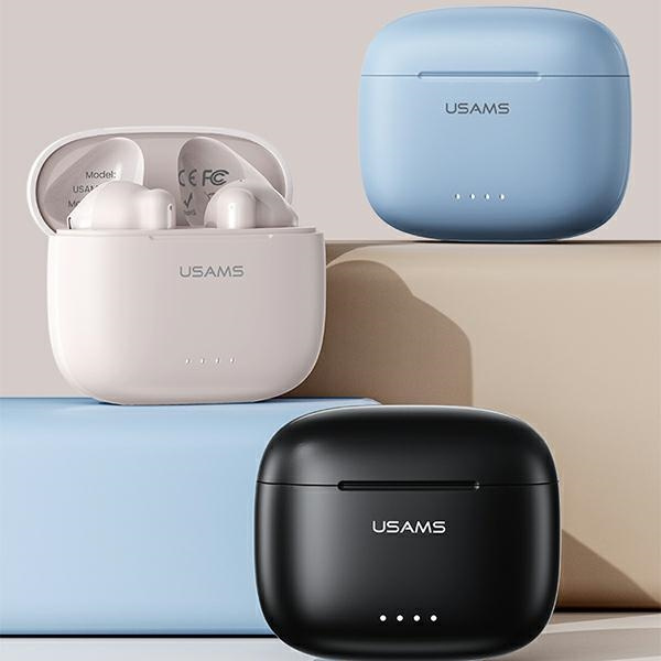 USAMS Sluchátka Bluetooth 5.3 TWS US Series Duální bezdrátový mikrofon modrá/modrá BHUUS03