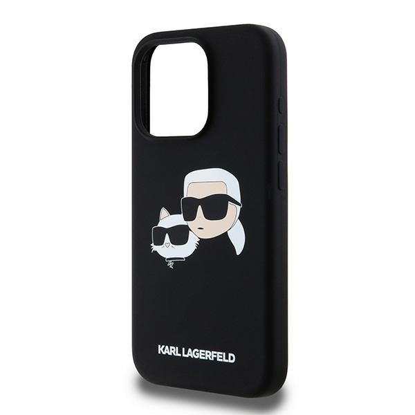 Etui Karl Lagerfeld KLHMP15LSKCHPPLK iPhone 15 Pro 6.1" czarny/black hardcase Silicone Karl & Choupette MagSafe