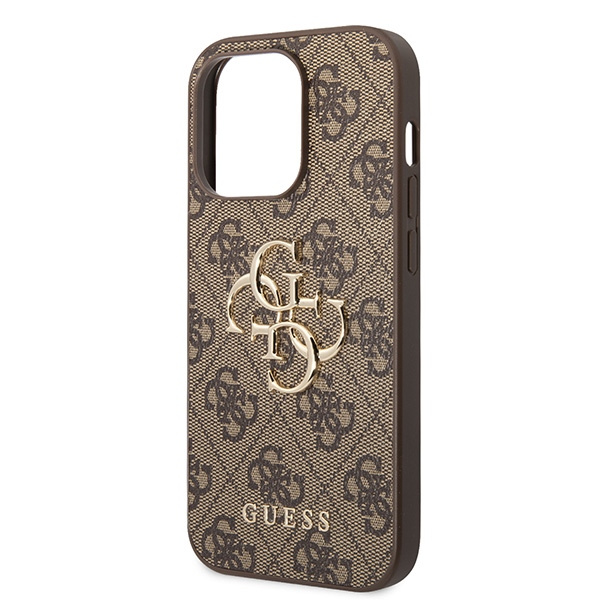 Hülle Guess GUHCP15X4GMGBR iPhone 15 Pro Max 6,7" braun/braun hartcase 4G Big Metal Logo Case