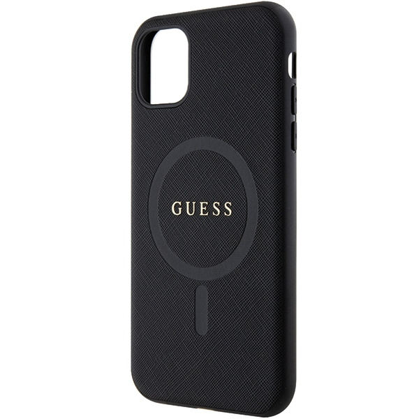 Guess GUHMN61PSAHMCK iPhone 11 / Xr 6.1" schwarz/schwarz hartcase Saffiano MagSafe