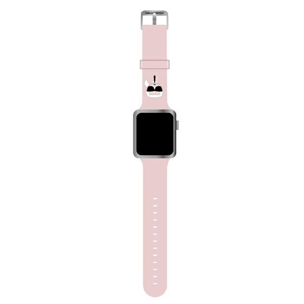 Karl Lagerfeld KLAWMSLKP Apple Watch Strap 38/40 / 41mm pink / pink strap Silicone Karl Heads