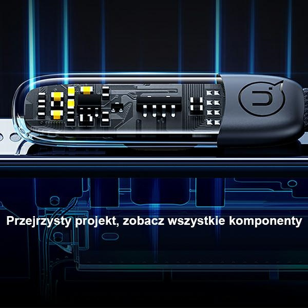 USAMS Kabel úhlový USB-C na USB-C PD 100W rychlonabíjení Iceflake Series 1,2 m bílá/bílá SJ584USB02 (US-SJ584)