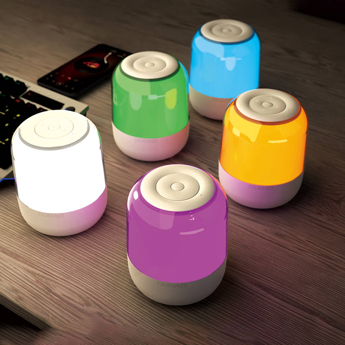 Dudao enceinte sans fil Bluetooth 5.0 RGB 5W 1200mAh blanc (Y11S-white)