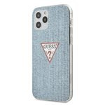 Telefontok GUESS Apple iPhone 12 12 12 Pro Jeans Collection GUHCP12MPCUJULLB Kék keménytáska