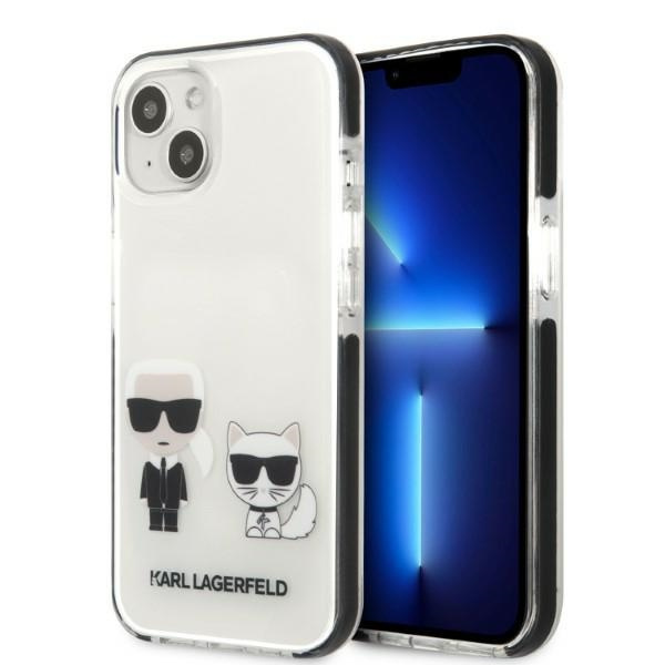 Hülle Karl Lagerfeld Klhcp13stpekcw iPhone 13 Mini 5.4" Hardcase Weiß/Weiß Karl&amp;choupette Case