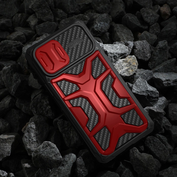 Etui Nillkin Adventurer Case etui do iPhone 13 Pro pancerny pokrowiec z osłoną na aparat czerwony