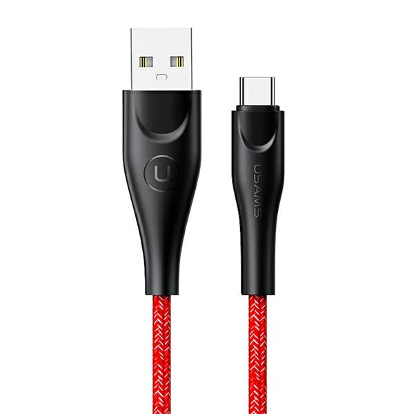 USAMS Kabel geflochtenes U41 USB-C/USB Schnellladekabel 1m rot/rot SJ392USB02 (US-SJ392)