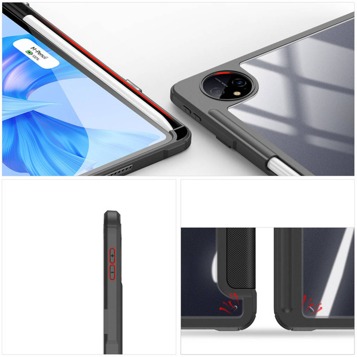 Dux Ducis Toby obal Huawei Mate Pad Pro 11'' (2022) pouzdro s prostorem pro chytrý stylus S Pen krycí stojánek černé barvy