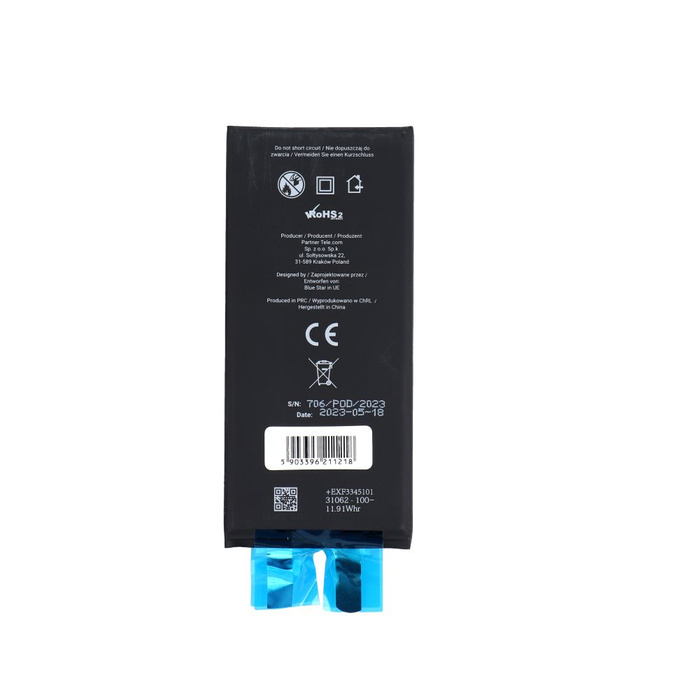 Bateria bez BMS do iPhone 11 3110 mAh Blue Star HQ 