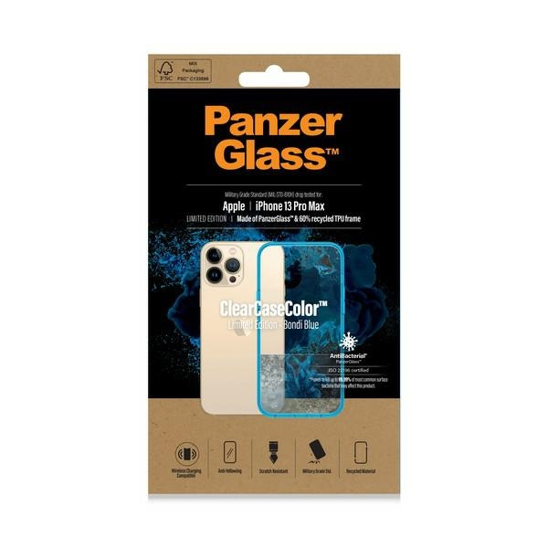 PanzerGlass ClearCase iPhone 13 Pro Max 6.7" Antibakteriell Militärische Qualität Bondi Blau 0341