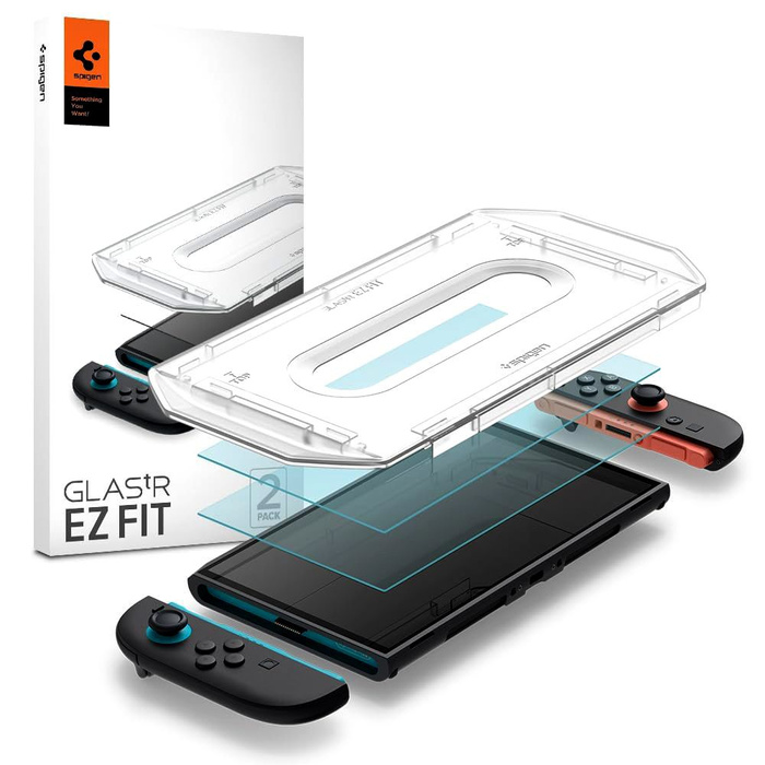 VERRE TREMPÉ SPIGEN GLAS.TR "EZ FIT" 2-PACK NINTENDO SWITCH 2 CLAIR