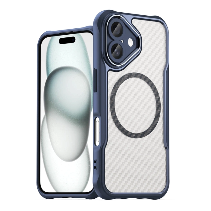 Leading Series MagSafe Silikonhülle für iPhone 16 – blau