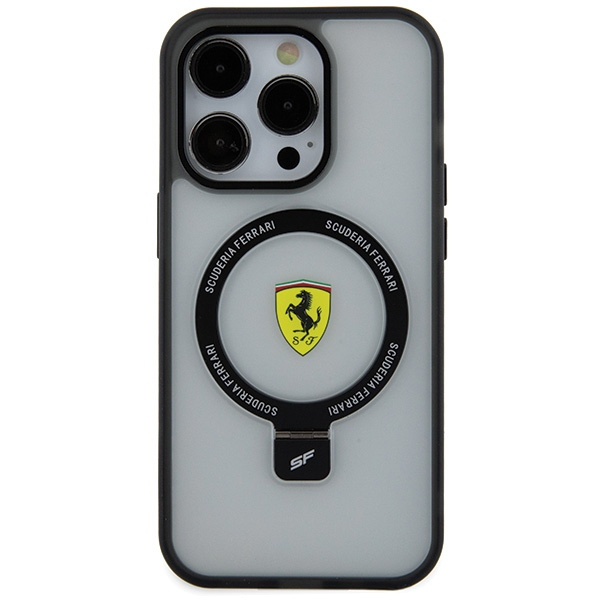 Cover Ferrari FEHMP15LUSCAH iPhone 15 Pro 6.1" trasparente rigidocase Supporto ad anello 2023 Collezione MagSafe Case