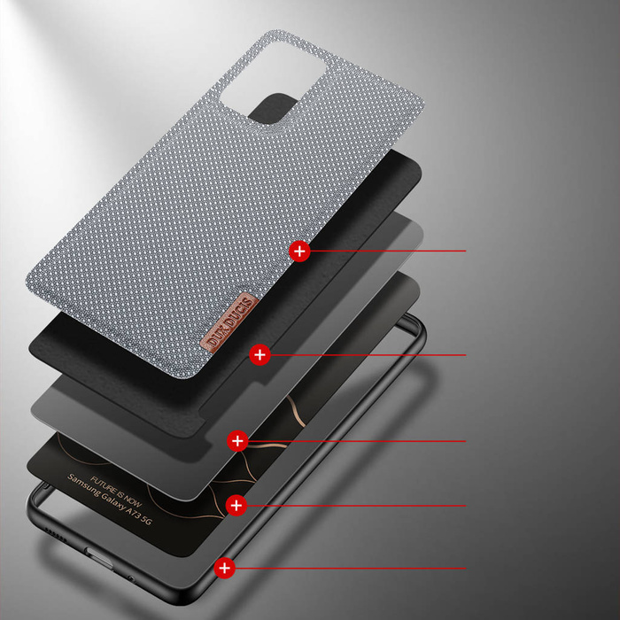 Pouzdro Dux Ducis Fino je vyrobeno z nylonového materiálu pro Samsung Galaxy A73 blue