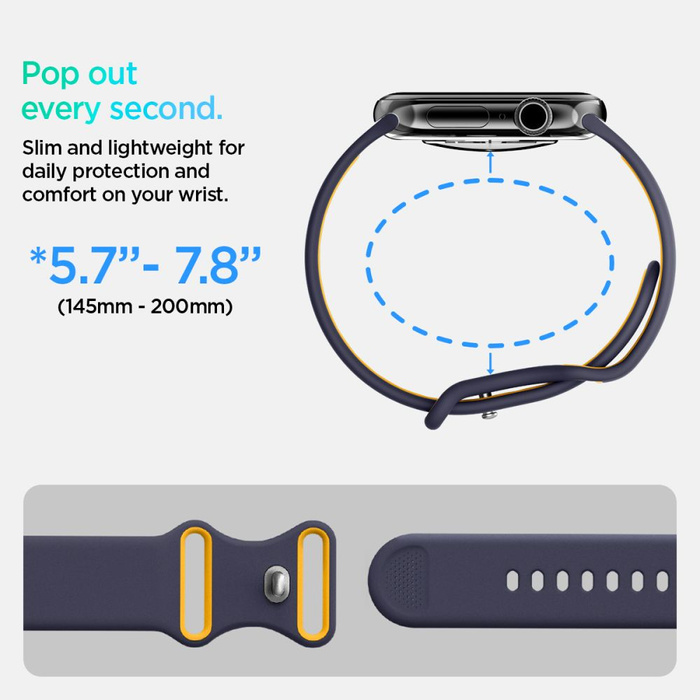 CORREA SPIGEN APPLE WATCH 6 / 7 / 8 / 9 / 10 / SE / ULTRA 1 / 2 (44 / 45 / 46 / 49 MM) NANO POP BLUEBERRY AZUL MARINO