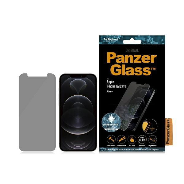 PanzerGlass Standard Super+ iPhone 12/12 Pro Privacy Antibakteriell