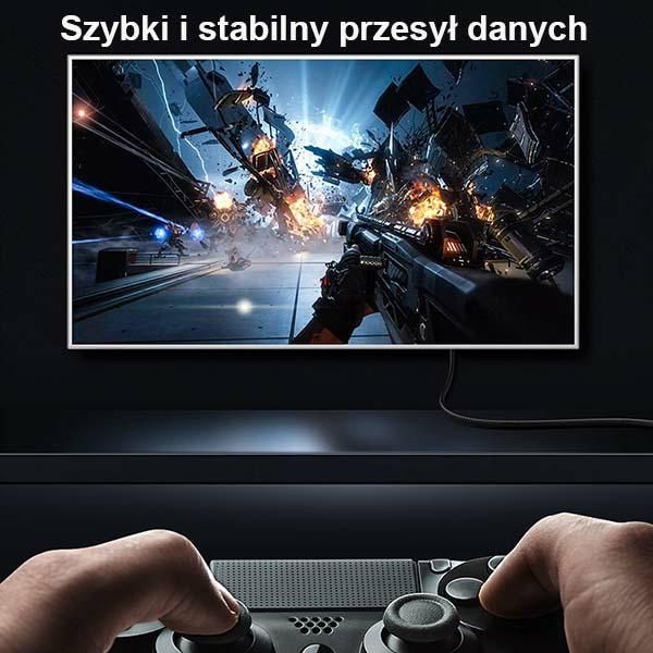 USAMS DP- Kábel - DP 1.4 HD U75 3,0m fekete / fekete 8K HD SJ533DP01 (US-SJ533)