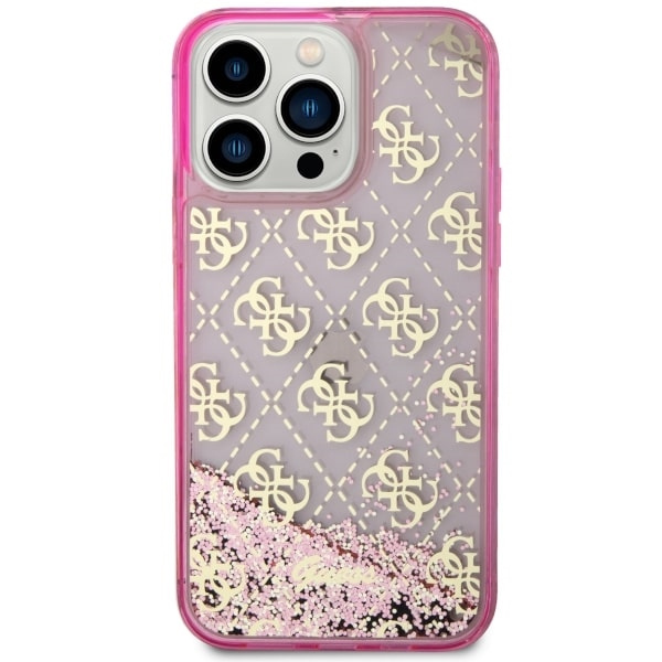 Funda Guess GUHCP14LLC4PSGP iPhone 14 Pro 6.1" rosa/rosa durocase Liquid Glitter 4G Transculent Case