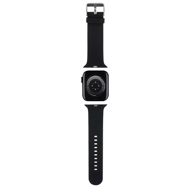 Karl Lagerfeld Pasek KLAWLSLKCNK Apple Watch 42/44/45/49mm czarny/black strap 3D Rubber Karl&Choupette Heads 