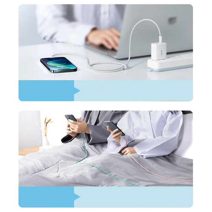 Baseus Dynamic USB Type C Kábel - Lightning Power Delivery 20W 1m biely (CALD000002)