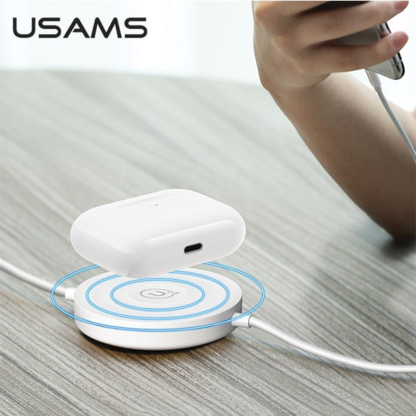 Nabíječka indukční USAMS 10W s kabelem Lightning černý