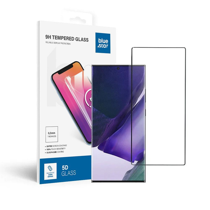 Szkło hartowane do Samsung Galaxy Note 20 ULTRA (full glue/case friendly/działający czytnik) - czarny