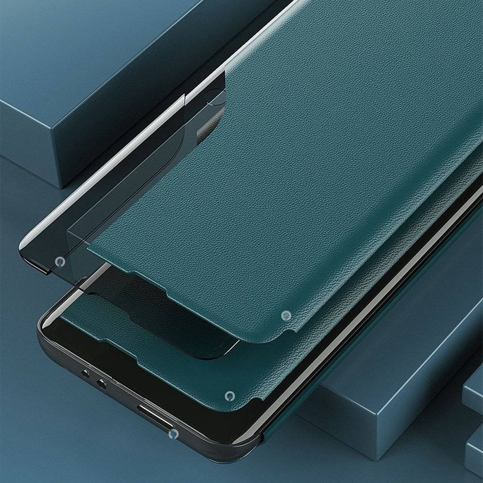 Eco Leather View Case étui élégant coque avec couvercle à rabat et fonction stand Xiaomi Poco M3 / Xiaomi Redmi 9T noir