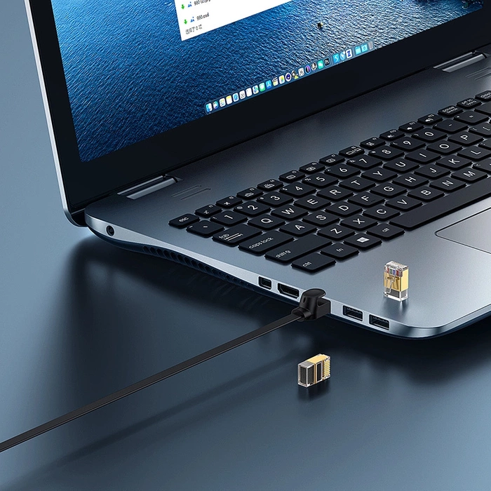 Baseus Cat 7 UTP Ethernet RJ45 Cable Flat 2 m black