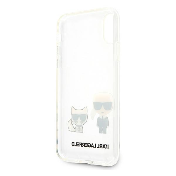 Cover KARL LAGERFELD Apple iPhone X Xs Karl &amp; Choupette KLHCPXCKTR Clear Hardcase