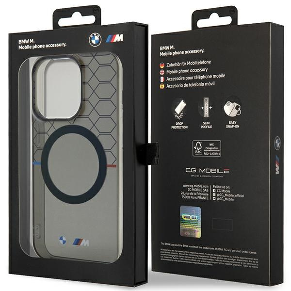 Cover BMW BMHMP13XHGPK iPhone 13 Pro Max 6,7" grigio/grigio Pattern MagSafe Case