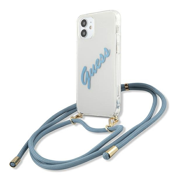 Case GUESS Apple iPhone 12 Mini Script Vintage Blue Hardcase