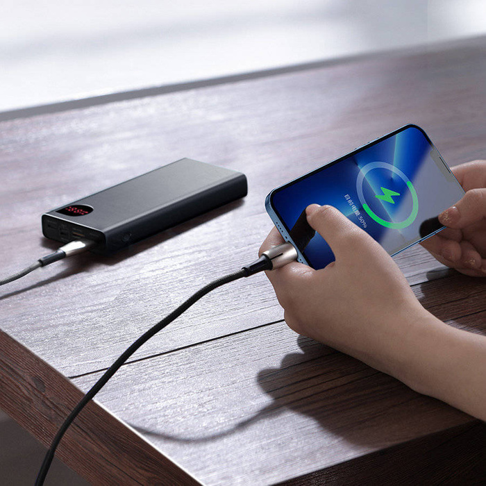 Baseus Adaman Powerbank mit Schnellladung 20000mAh 22,5W + USB C 3A Kabel 0,3m schwarz