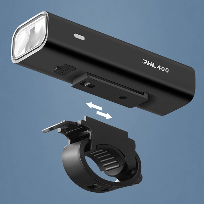 Rockbros 24310006001 éclairage avant de vélo 400 lm + câble micro USB - USB-A - noir