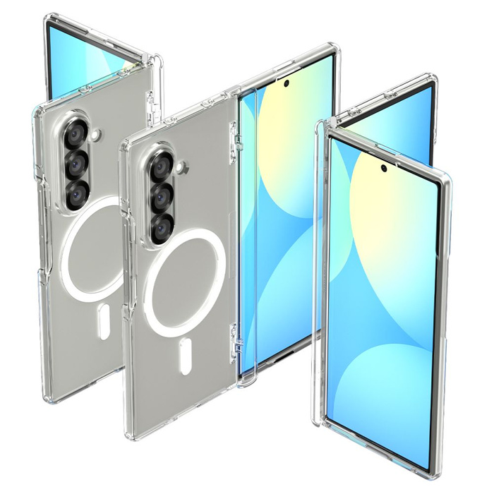 SPIGEN ULTRA HYBRID PRO MAG MAGSAFE GALAXY Z FOLD 7 TRANSPARENT/BLANC