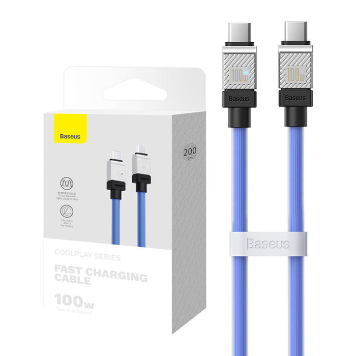 Cable USB-C to USB-C Baseus Cafule, 100W, 1m (black)