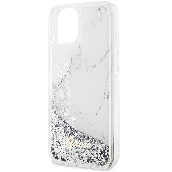 Cover Guess GUHCP14SLCSGSGH iPhone 14 6,1" bianco/bianco durocase Liquid Glitter Marmo Case