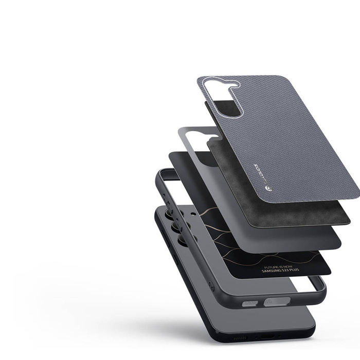 Dux Ducis Fino obal Samsung Galaxy S23+ kryt se silikonovým rámečkem šedý
