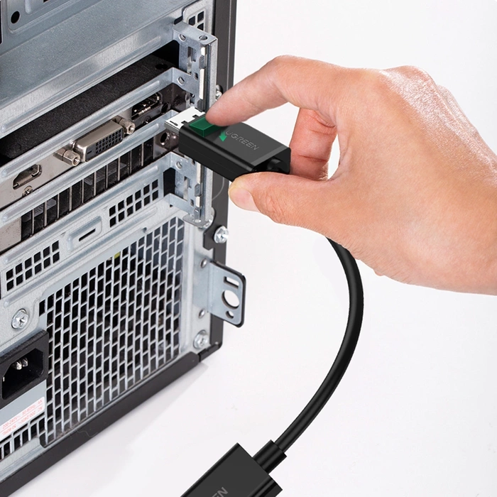 Ugreen Cable Cable From DisplayPort (Male) to HDMI (Female) (Unidirectional) 4K 30Hz 12bit Black (40363)