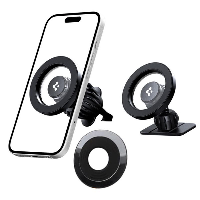 SOPORTE SPIGEN MFT13 MAGNÉTICO MAGSAFE PARA SALPICADERO Y VENTILACIÓN DE COCHE NEGRO
