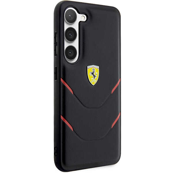 Cover Ferrari FEHCS23MPBAK S23 Plus S916 nero/nerocase Linee di timbro a caldo