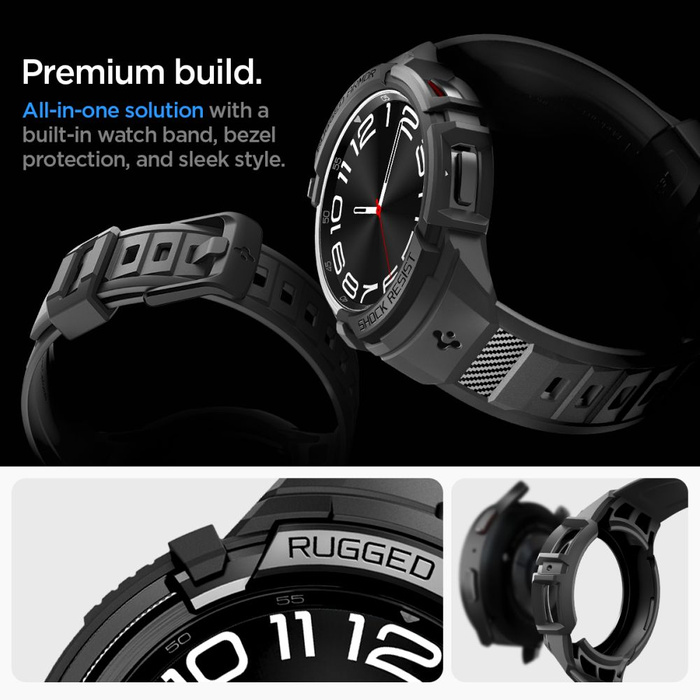 Case Spigen Rugged Armor "pro" Galaxy Watch 6 Classic (43 MM) MATTE Black Case