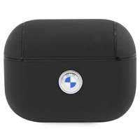 Case BMW BMAP2SSLBK AirPods Pro 2 cover black/black Geniune Leather Silver Logo Case