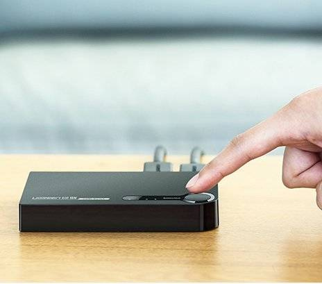 Uzelený prepínač rozdeľovač rozbočovač prepínač HDMI - 3x HDMI 3D 4K 7,5 Gbps 36 bit na kanál čierna (40234)