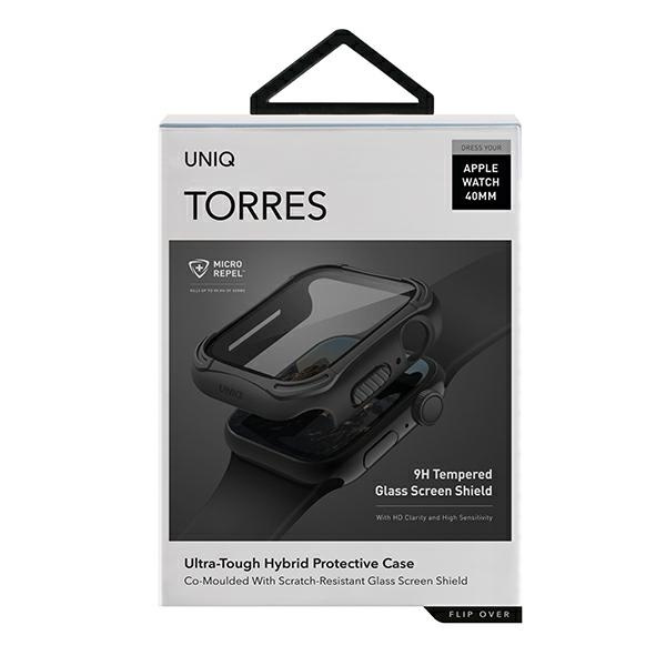 Uniq Torres Apple Watch Series 4/5/6 / SE cassa da 40 mm. nero / nero notte